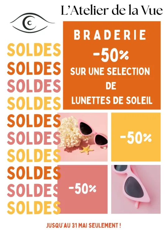 Braderie Lunettes de soleil, Roquefort, L'Atelier de la vue